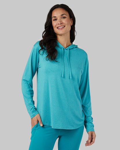 WOMEN'S COOL LONG SLEEVE HOODED T-SHIRT