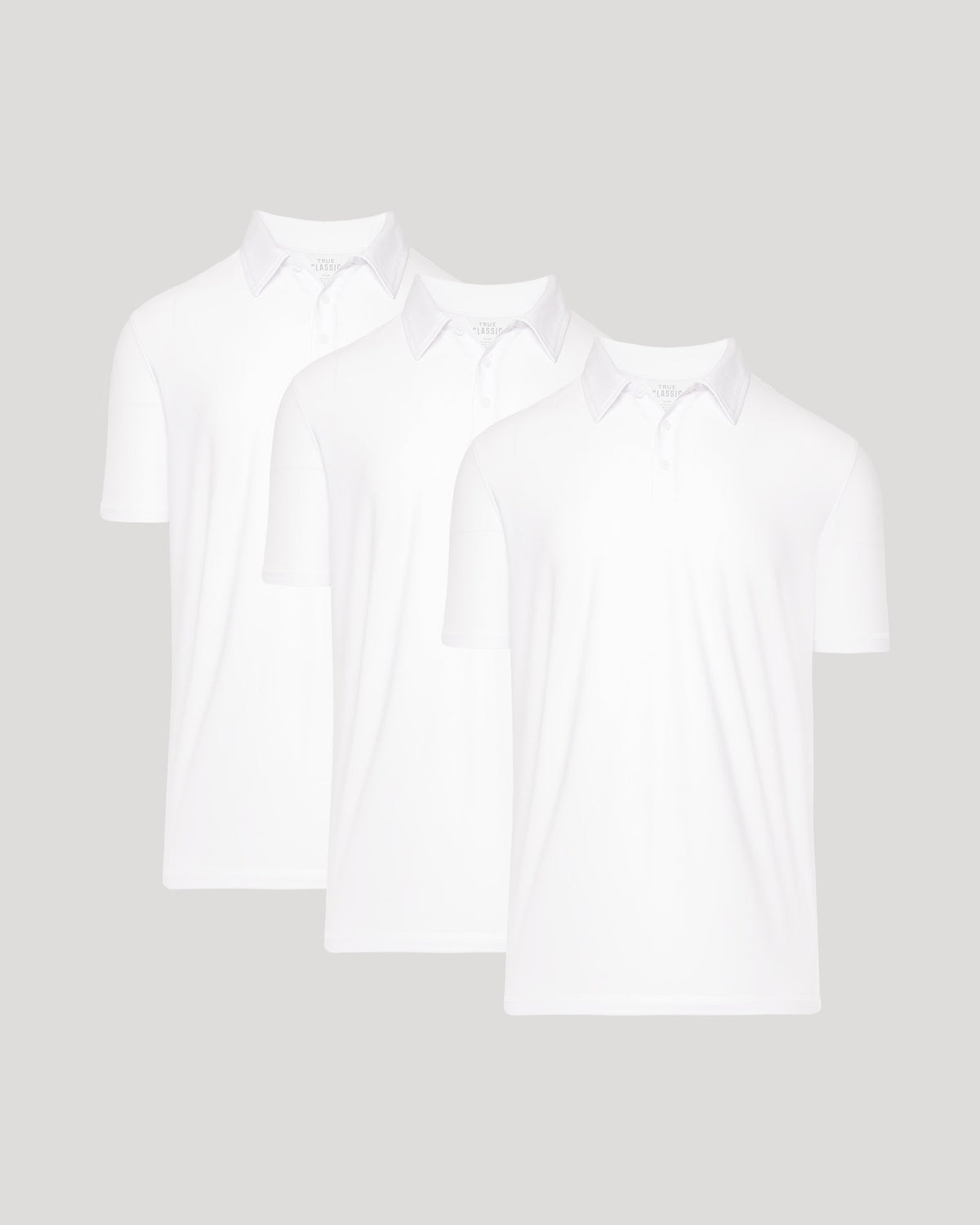 All White Active Short Sleeve Polo 3-Pack