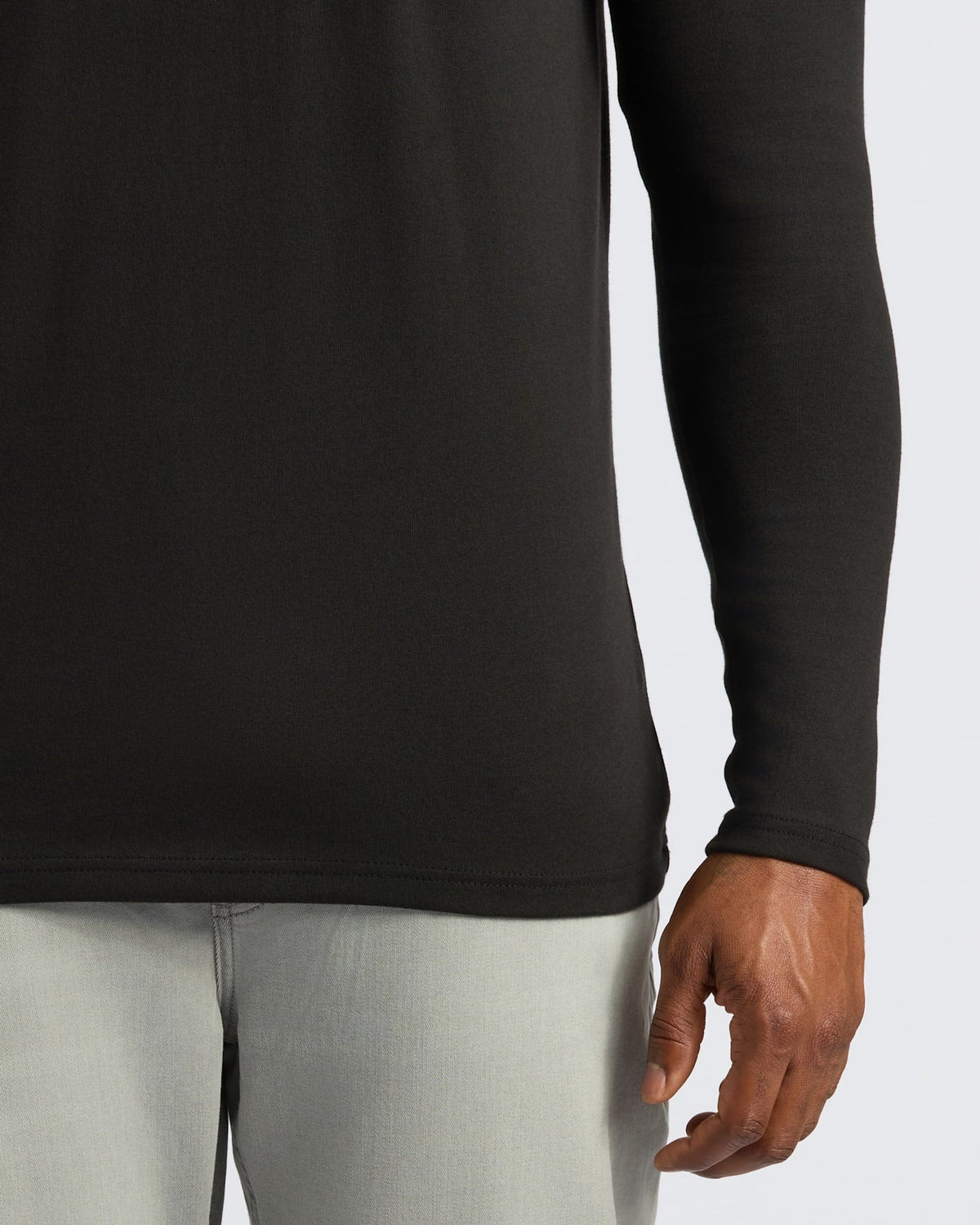 Black & Navy Tall Heavyweight Long Sleeve Pocket Crew 4-Pack
