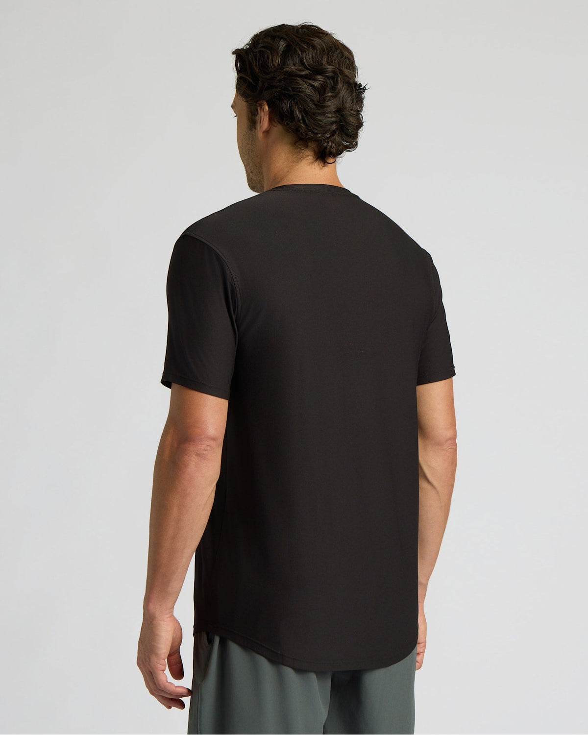 All Black Active Curved Hem Crew 3-Pack