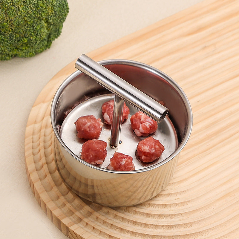 🔥 Last Day 50% OFF ✨ Stainless Steel Meatball Maker – Make 6 or 12 at Once!