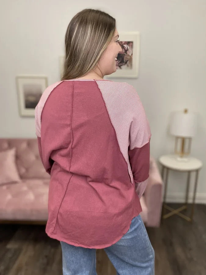 Starting Memories Women's Striped Long Sleeve Top