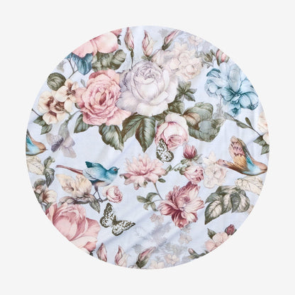 floral, birds, and butterflies print swatch