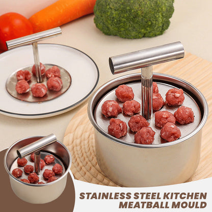 🔥 Last Day 50% OFF ✨ Stainless Steel Meatball Maker – Make 6 or 12 at Once!