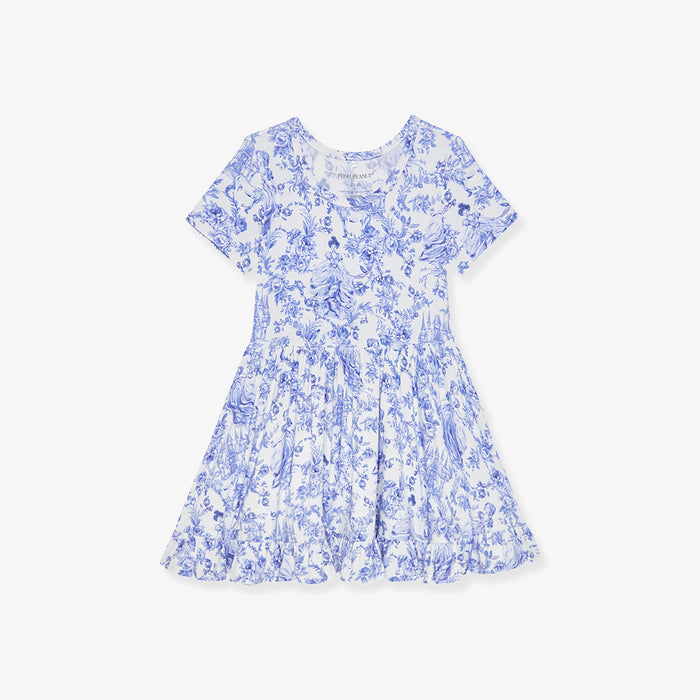 Front imae of blue floral dress