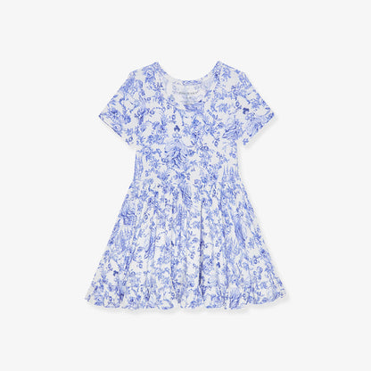 Front imae of blue floral dress