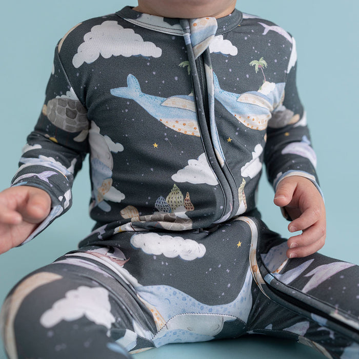Caspian Footie Zippered One Piece