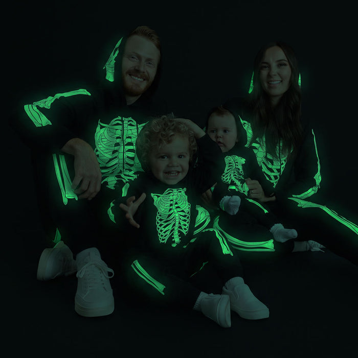 Classic Skelly Fleece Hooded Romper