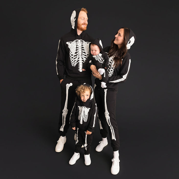 Classic Skelly Fleece Hooded Romper