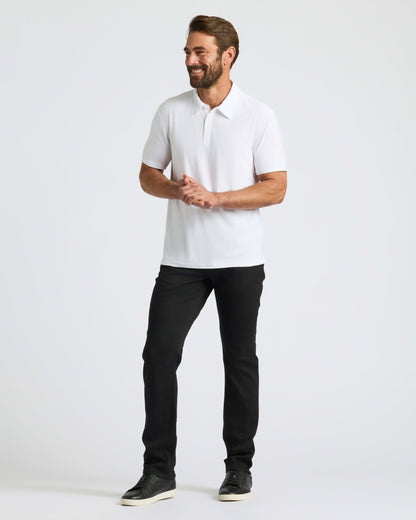 All White Active Short Sleeve Polo 3-Pack
