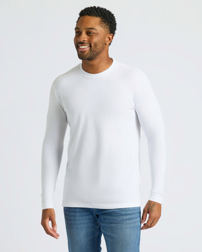 Black & White Classic Long Sleeve Crew Neck 6-Pack