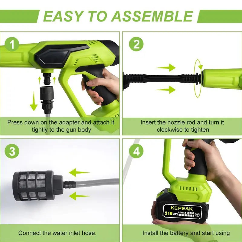🔥 Summer Sale – 1500PSI Cordless Power Washer | 6-in-1