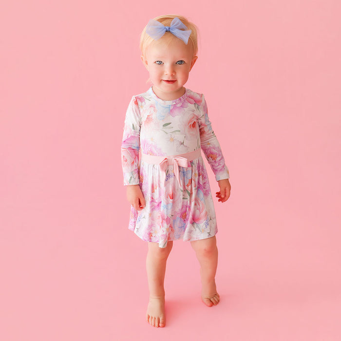 Dominique Bow Twirl Bodysuit Dress