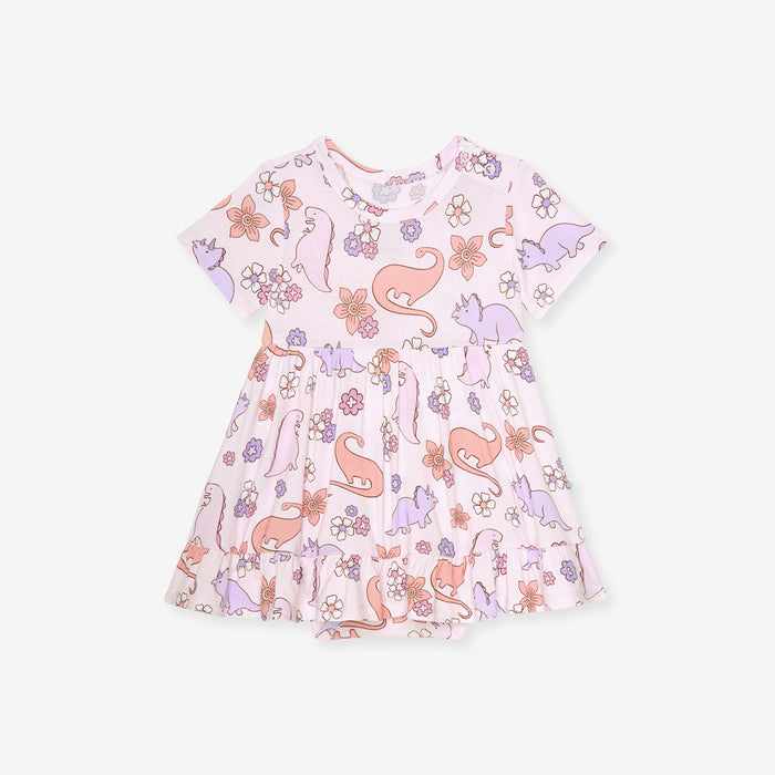 Erica Ruffled Twirl Bodysuit Dress