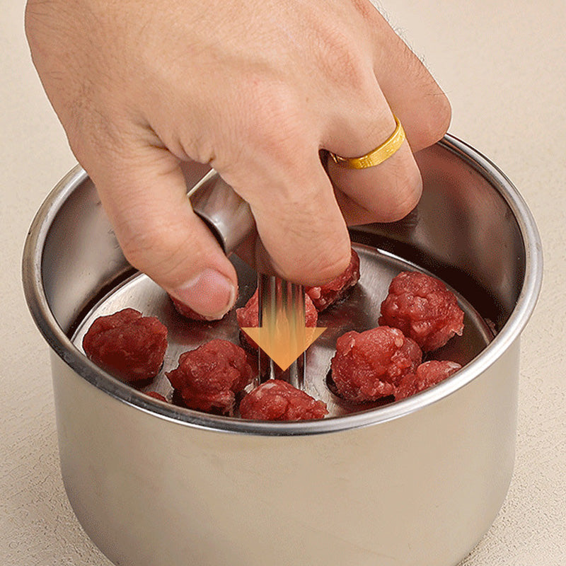 🔥 Last Day 50% OFF ✨ Stainless Steel Meatball Maker – Make 6 or 12 at Once!