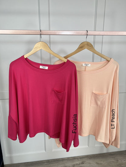 Lets Travel Women's Soft Relaxed Long Sleeve Top