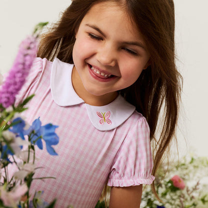 Garden Gingham Pink Petticoat Dress