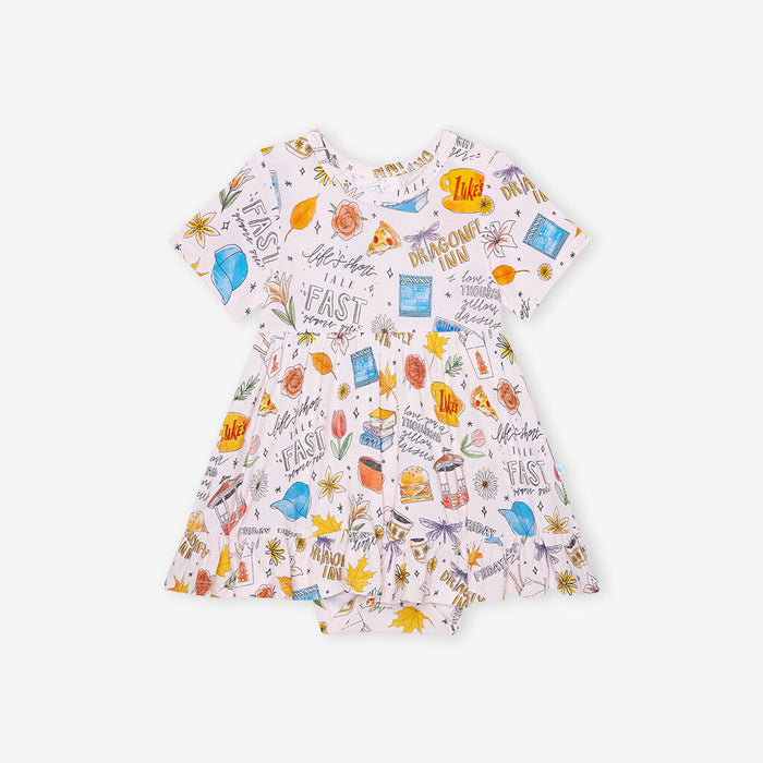 Gilmore Girls Ruffled Twirl Bodysuit Dress