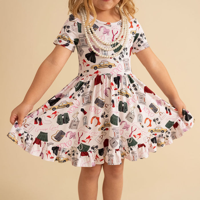 Gossip Girl Ruffled Twirl Dress