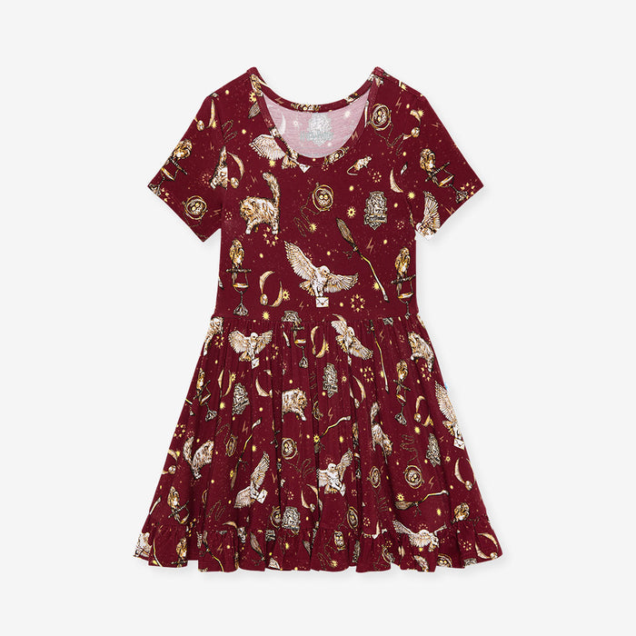 Gryffindor House Ruffled Twirl Dress