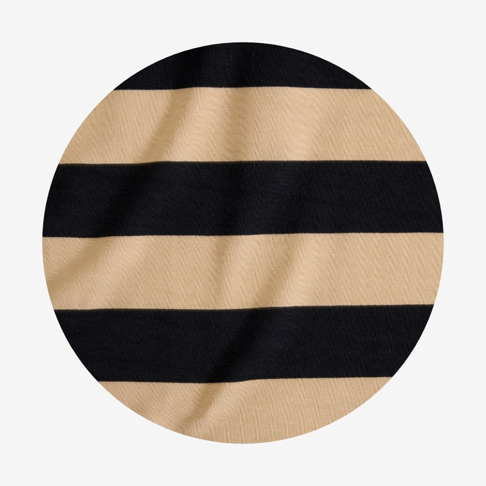 Hufflepuff House Stripe Men's French Terry Polo Shirt