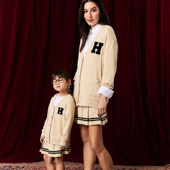 Hufflepuff Varsity League Women's French Terry Varsity Cardigan