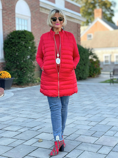 LULU-B RED PUFFER VEST