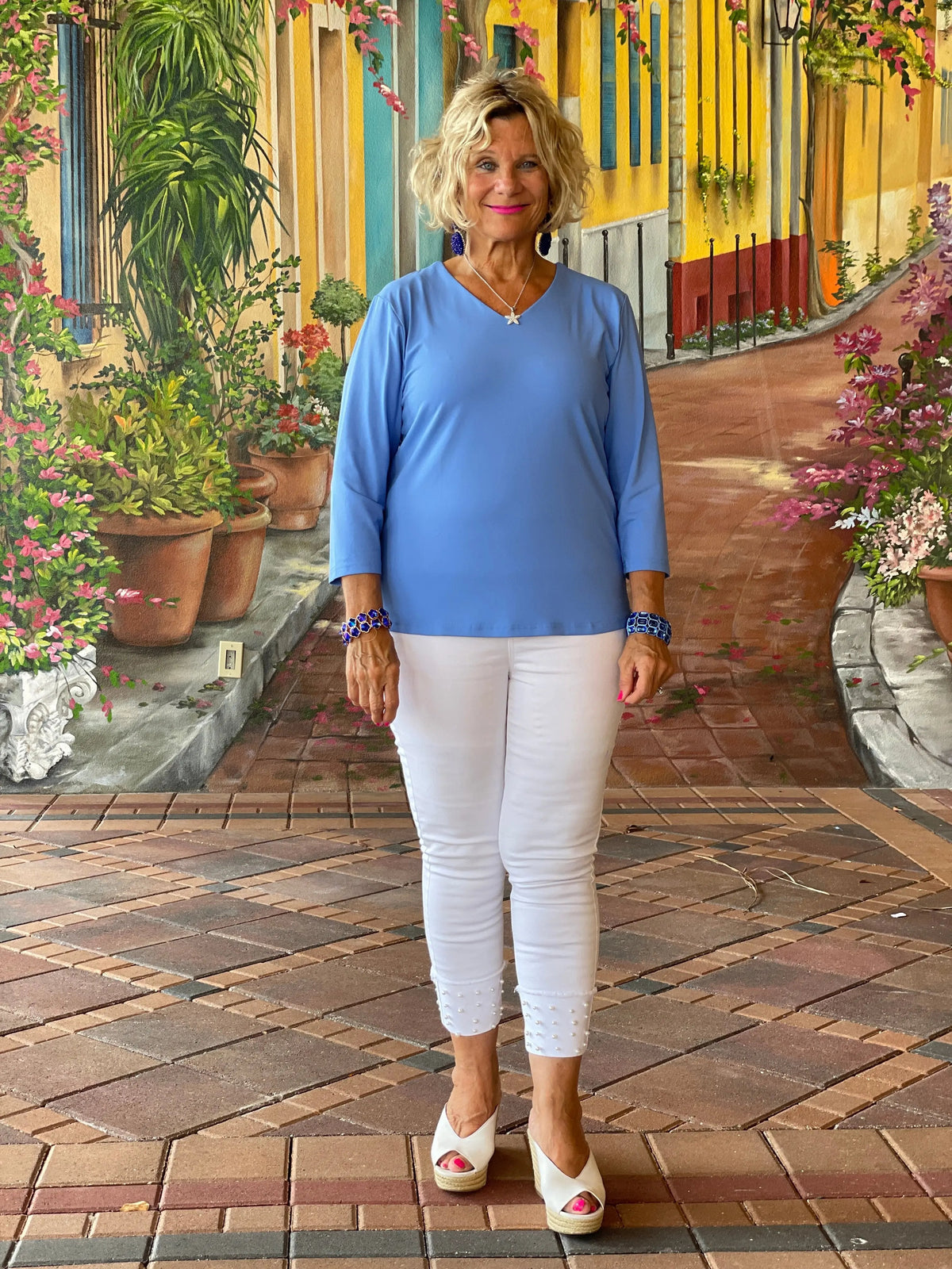LIGHT PERRI SLEEVE V NECKi