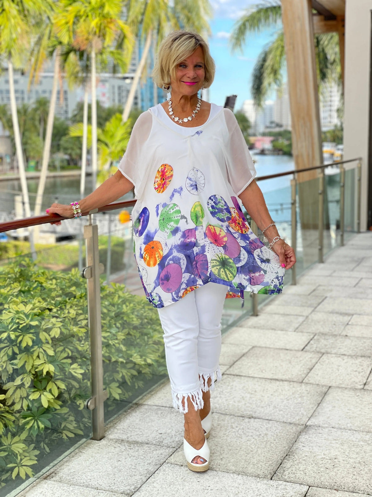 CHIFFON WHITE TUNIC
