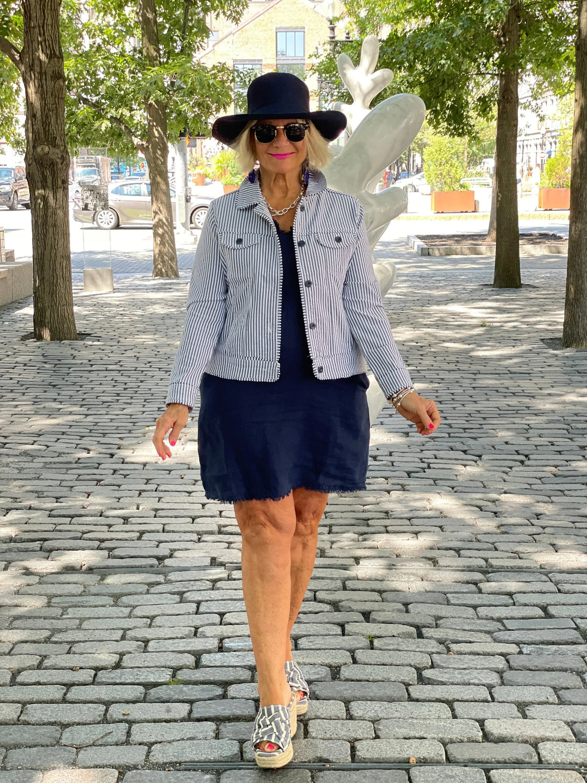 LULU-B NAVY LINEN DRESS