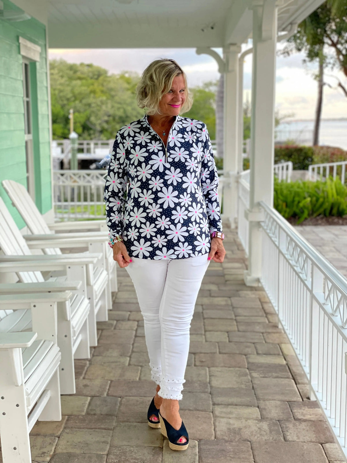 DAISY DAY HALF ZIPPER