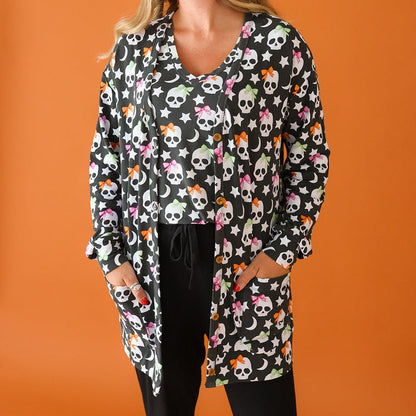 Kelly Skelly Women's French Terry Cardigan