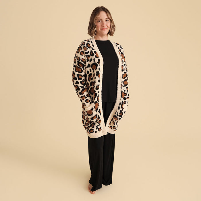 Lana Leopard Tan Women's Cuddle Cardigan
