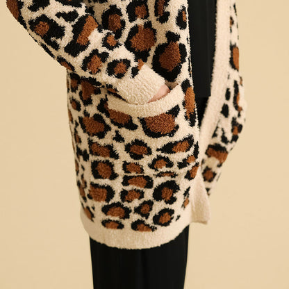 Lana Leopard Tan Women's Cuddle Cardigan