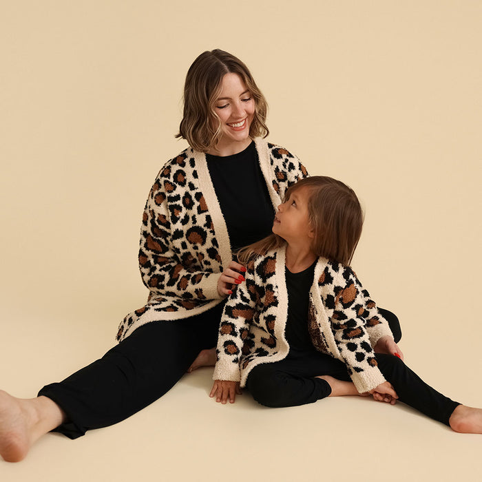 Lana Leopard Tan Women's Cuddle Cardigan