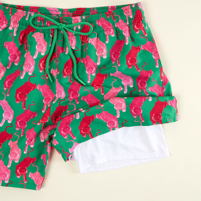 Le Tigre Green Men's Swim Trunks