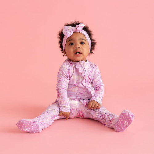 Lilith Footie Ruffled Zippered One Piece