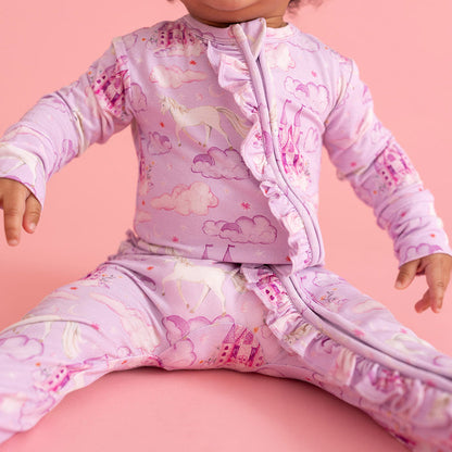 Lilith Footie Ruffled Zippered One Piece