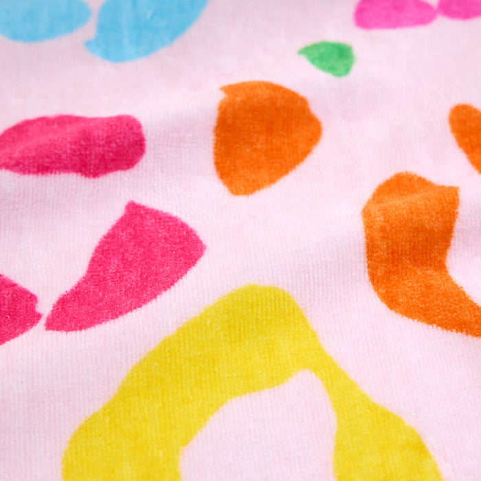 Close-up of colorful abstract pattern on a white background