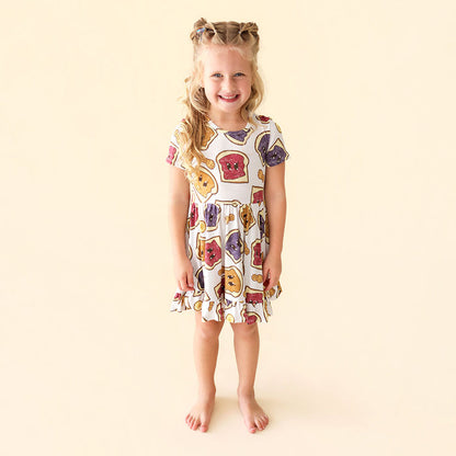 Peanut Butter Jelly Time Ruffled Twirl Dress