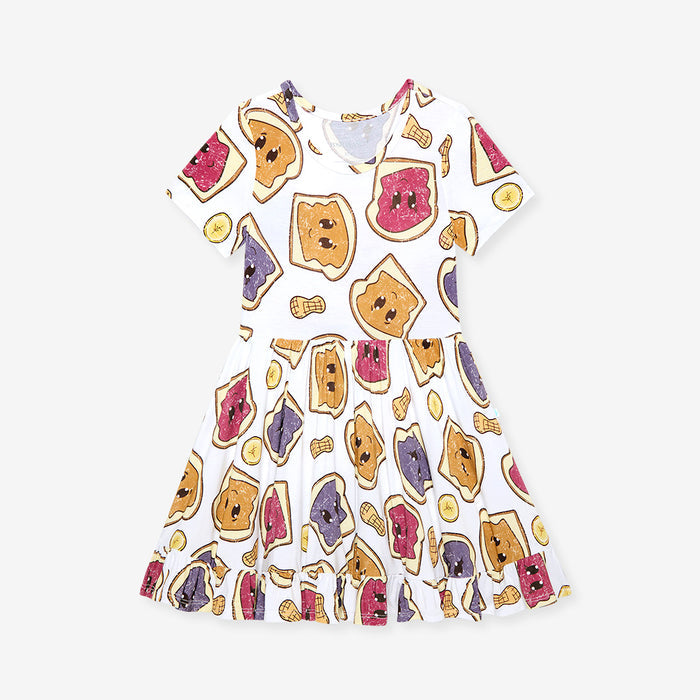 Peanut Butter Jelly Time Ruffled Twirl Dress