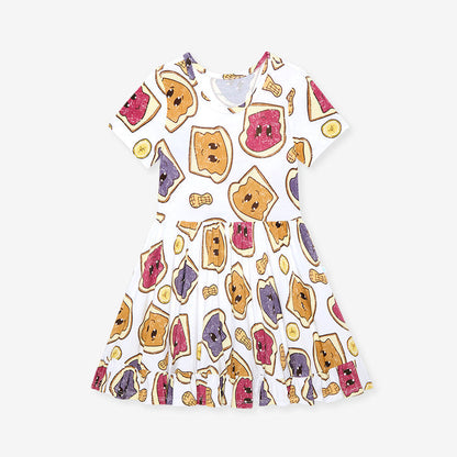 Peanut Butter Jelly Time Ruffled Twirl Dress