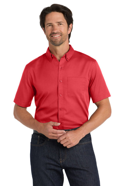 Port Authority® Short Sleeve SuperPro React™ Twill Shirt. W809