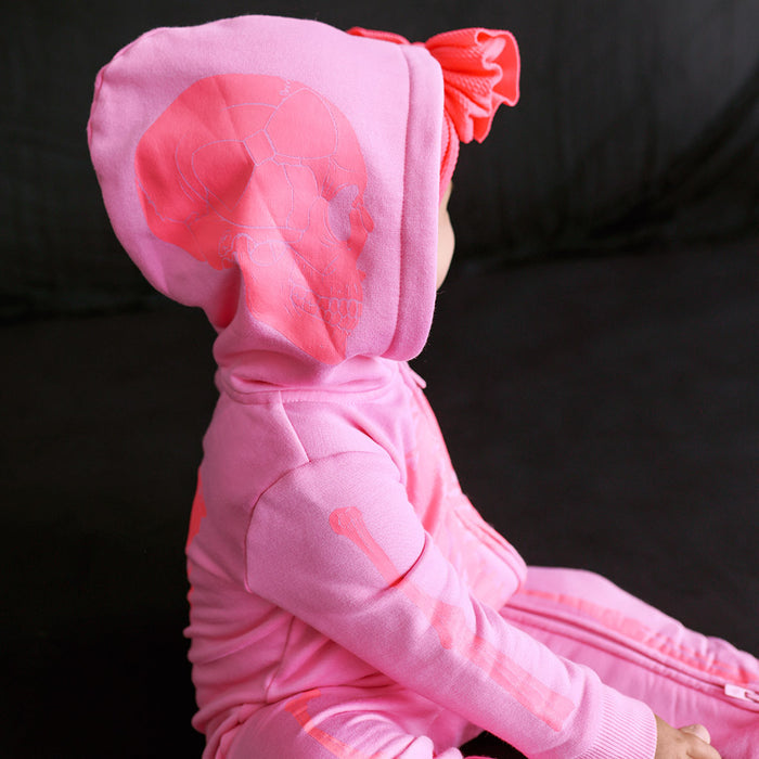 Posh Skelly Fleece Hooded Romper