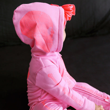 Posh Skelly Fleece Hooded Romper