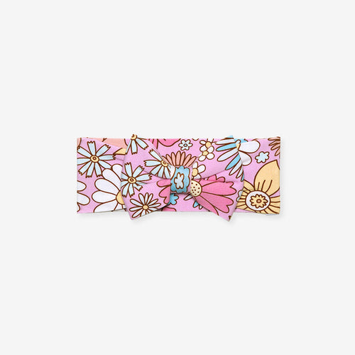 Floral patterned headband on a white background