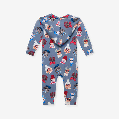 Quinlyn French Terry Zippered Hooded Romper
