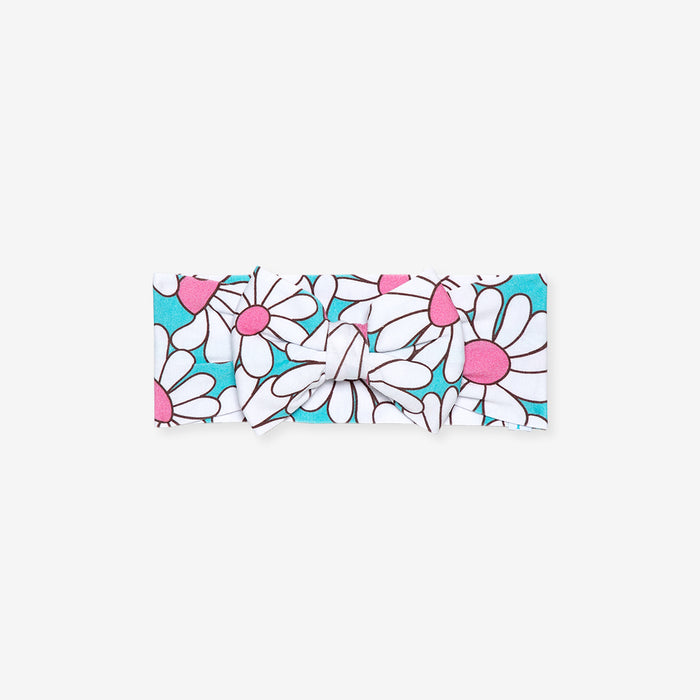 Floral patterned headband on a white background