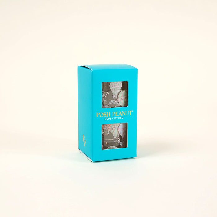 Blue box with 'Posh Peanut' branding on a white background
