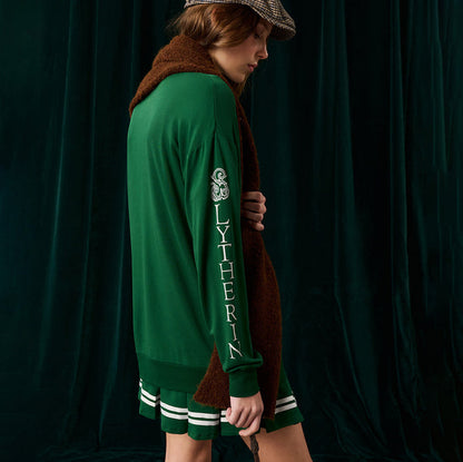 Slytherin Varsity League Women's French Terry Varsity Cardigan